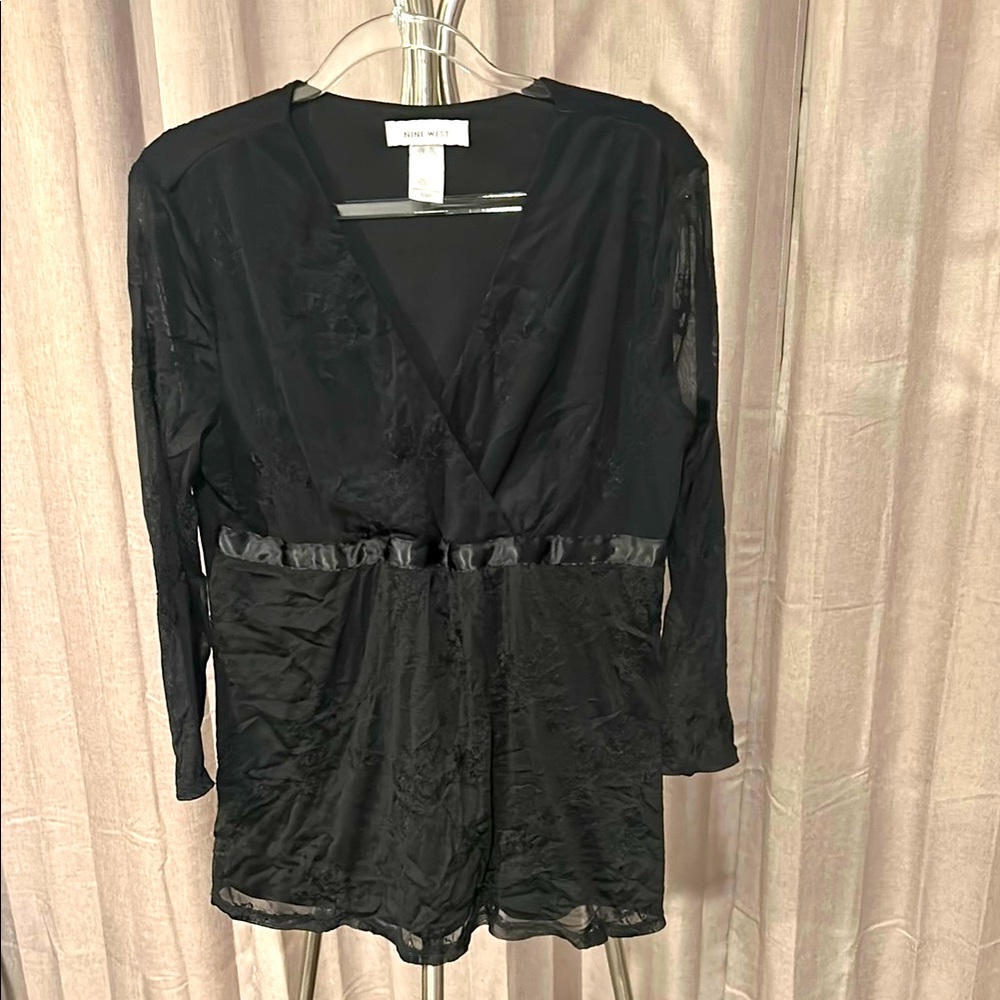 Nine West Black lace Blouse in excellent condition.